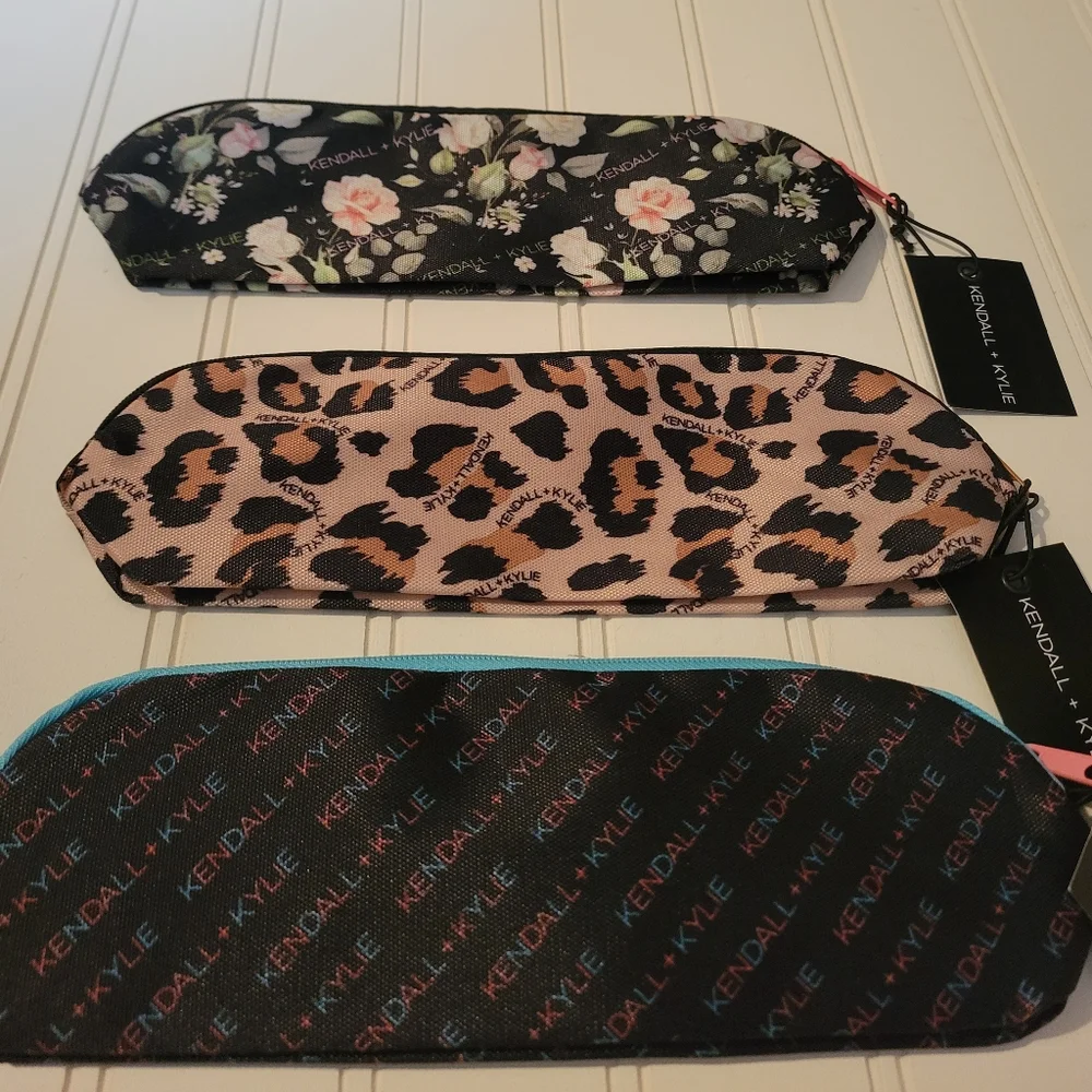 Kendall + Kylie Makeup Bag Set of 3 Cosmetic Pouches